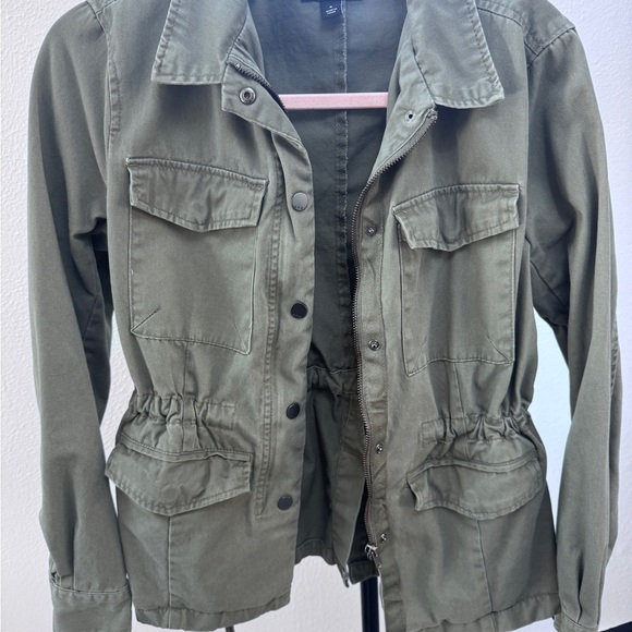 a.n.a Jackets & Blazers - ANA Olive Green Utility Jacket with Drawstring Waist. Size S